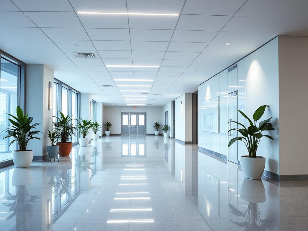 Modern hospital reception area